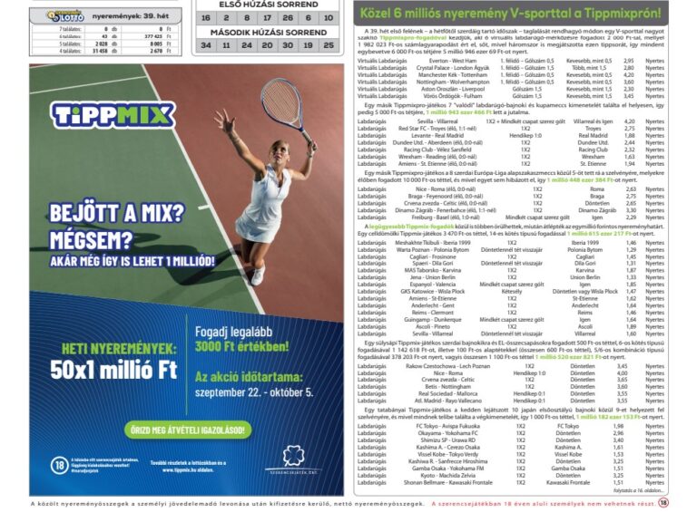 szerencsemix v sport tippmixpro nyeremény