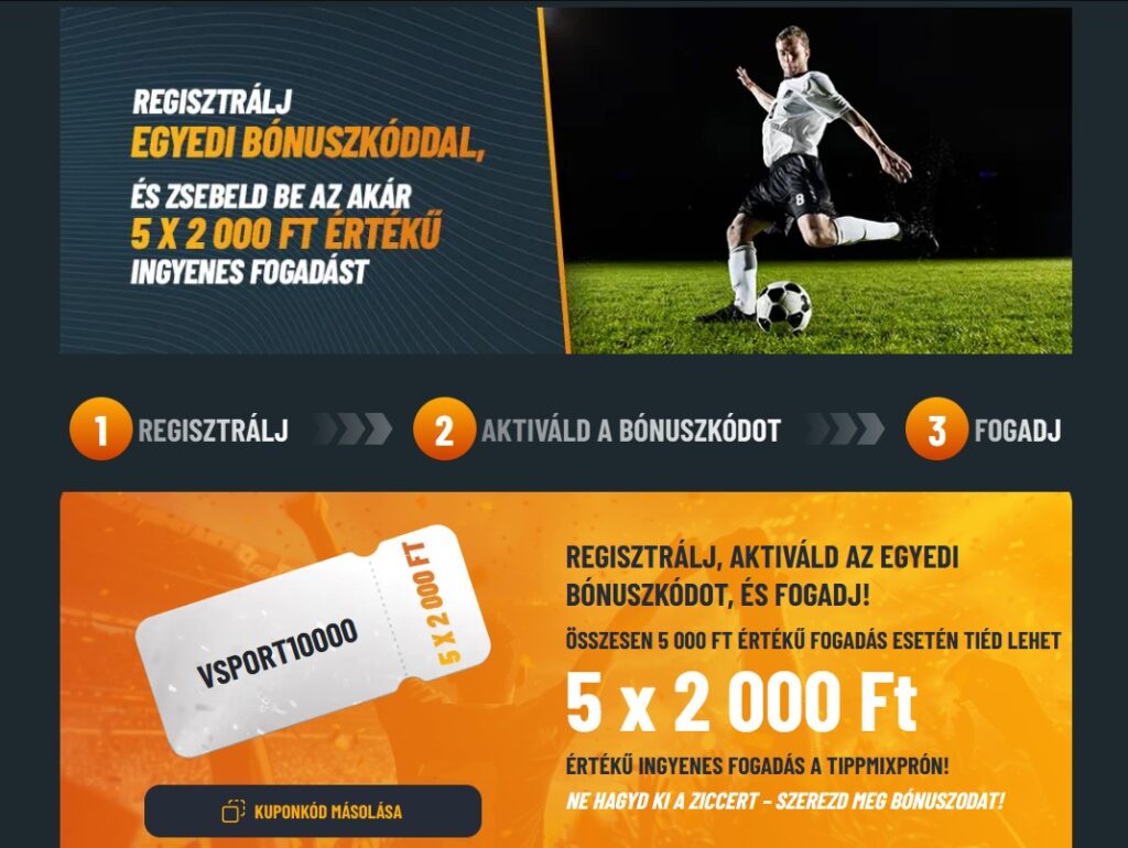 tippmixpro bónusz vsport10000
