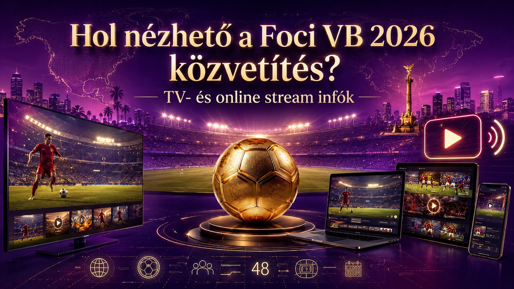 Hol nézhető a Foci VB 2026? TV, online stream, menetrend